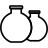 line drawing of lab bottles