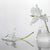 lab bottles with white flowers