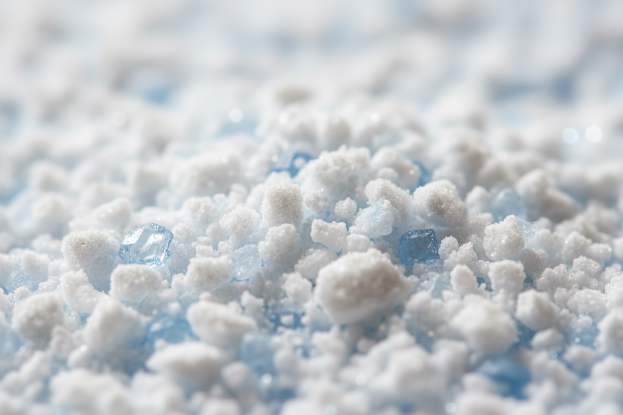 close up of powder detergent