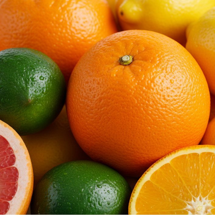 mixed citrus close up bright color