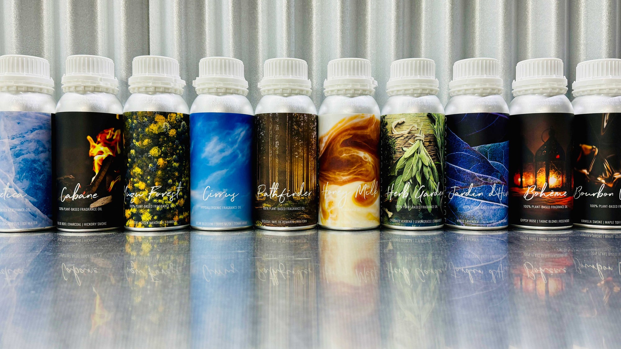 Aluminum Stock Fragrance oil containers